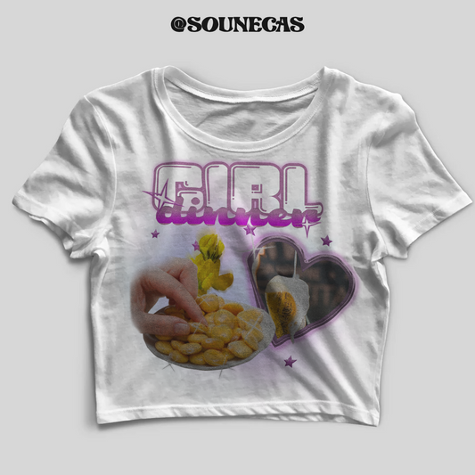 !novo! Crop T-Shirt Girl Dinner | 2 Versões