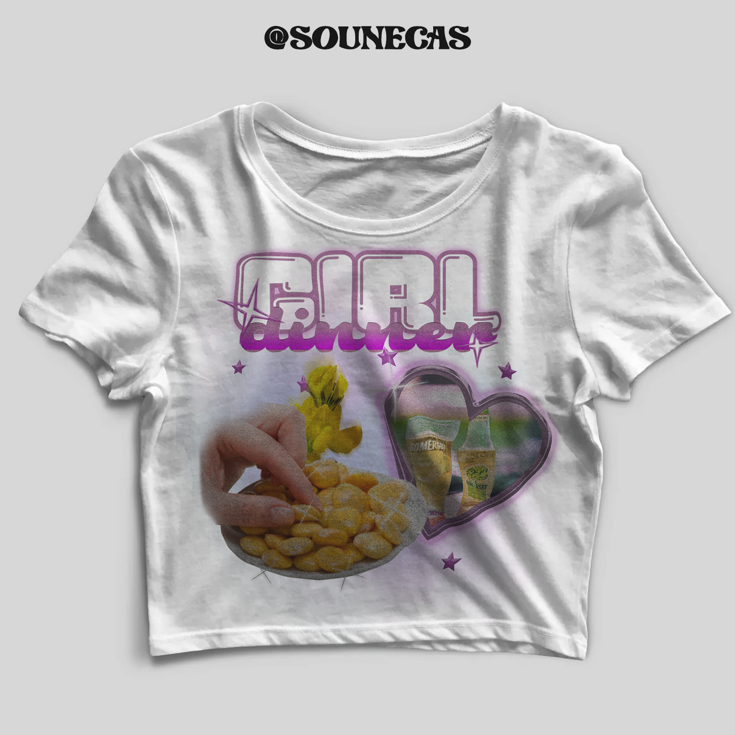 !novo! Crop T-Shirt Girl Dinner | 2 Versões